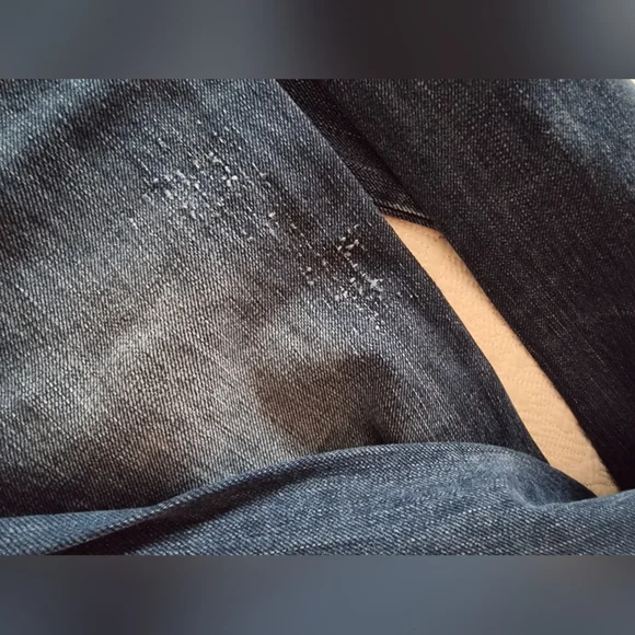 Calvin Klein blue jeans low rise, straight leg, size 8, unique back pockets - Picture 8 of 16